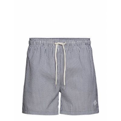 Seersucker Swim Shorts Classic Fit Badshorts Blå GANT