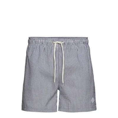 Seersucker Swim Shorts Classic Fit Badshorts Blå GANT