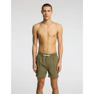Selected Slhcooper-Seersucker Swimshorts - Green - L