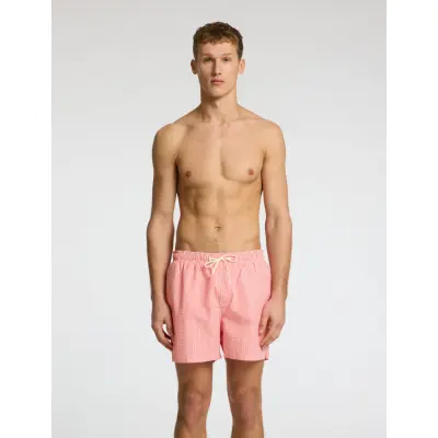 Selected Slhcooper Seersucker Swimshorts - Red - S