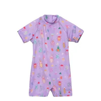Sgrey Bugs Sunsuit Swimwear Uv Clothing Uv Suits Purple Soft Gallery
