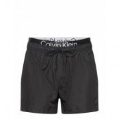 Short Double Waistband Badshorts Svart Calvin Klein