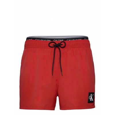 Short Double Wb Badshorts Röd Calvin Klein