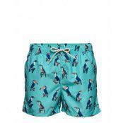 Slhclassic Aop Swimshorts W Badshorts Blå Selected Homme