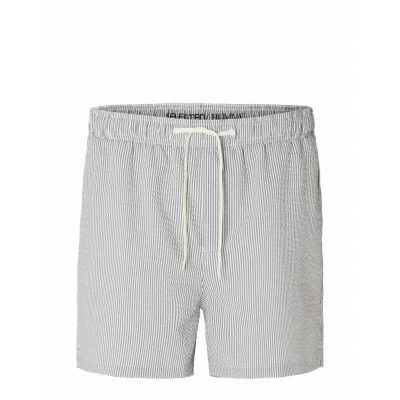 Selected Homme Slhcooper-Seersucker Swimshorts Blå