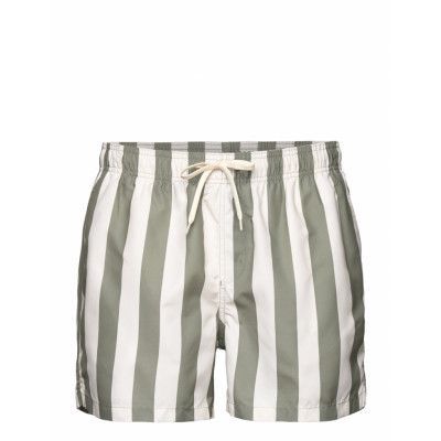 Slhdane Aop Swimshorts W Badshorts Khakigrön Selected Homme