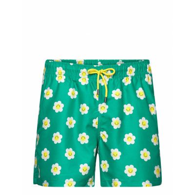 Smiley Daisy Swim Shorts Badshorts Grön Happy Socks