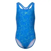 Speedo Girls Hyperboom Allover Medalist Blå