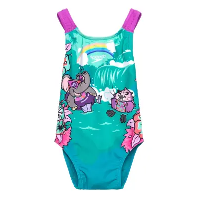 Speedo Girls Learn To Swim Printed Crossback Blå