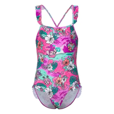 Speedo Girls Learn To Swim Printed Frill Thinstrap - Purple - 2