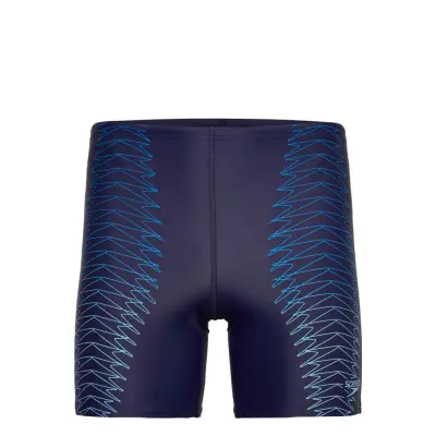 Speedo Mens Duo Logo Print Mid Jammer - Navy - 30