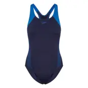 Speedo Placement Laneback 1Pc Marinblå