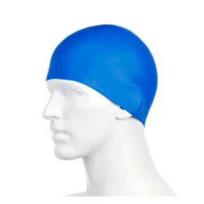 Speedo Plain Moulded Silicone Cap - Blue - ONE SIZE
