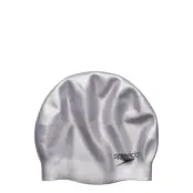 Speedo Plain Moulded Silicone Cap - White - ONE SIZE