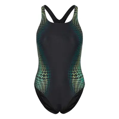 Speedo Womens Digital Printed Medalist Svart