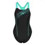 Speedo Womens Medley Logo 1 Piece Svart