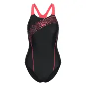 Speedo Womens Medley Logo 1 Piece Svart