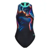 Speedo Womens Printed Hydrasuit Svart