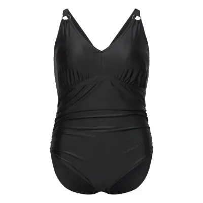 Speedo Womens Shaping V Neck 1 Piece Svart