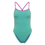 Speedo Womens Solid Vback Blå