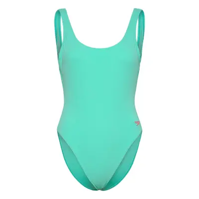 Speedo Womens Textured Deep U-Back Blå