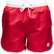 Frank Dandy St Paul - Long Bermuda Swim Shorts, Red