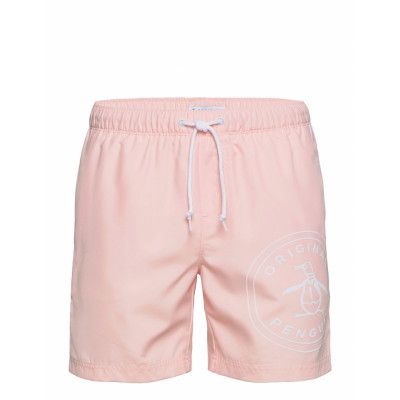 Stamp Logo Swimshort Badshorts Rosa Original Penguin
