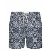 Les Deux Stan Aop Swim Shorts 2.0 Marinblå