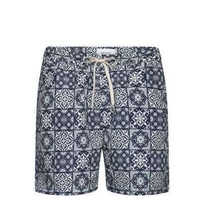 Les Deux Stan Aop Swim Shorts 2.0 Marinblå