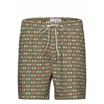 Stan Aop Swim Shorts *Villkorat Erbjudande Badshorts Grön Les Deux