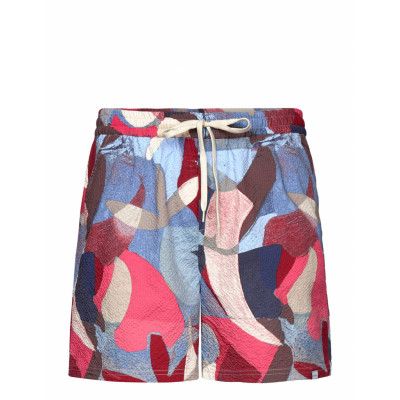 Stan Aop Swim Shorts *Villkorat Erbjudande Badshorts Vinröd Les Deux