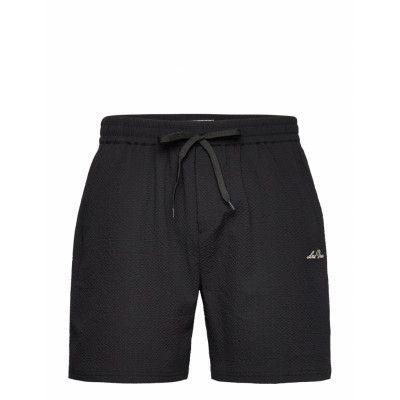 Les Deux Stan Seersucker Swim Shorts 2.0 Svart