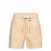 Les Deux Stan Stripe Seersucker Swim Shorts Gul