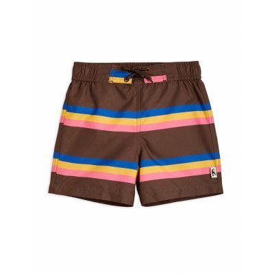 Stripe Swim Shorts Badshorts Brun Mini Rodini