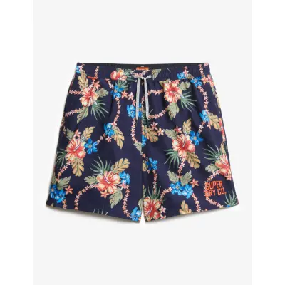 Superdry Hawaiian Print 16 Swim Short Marinblå