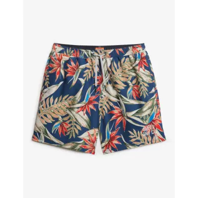 Superdry Hawaiian Print 16 Swim Short Marinblå