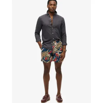 Superdry Hawaiian Print 16 Swim Short - Navy - M