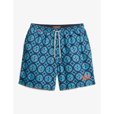 Superdry Tile Print 16 Swim Short Marinblå