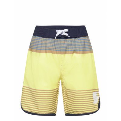Color Kids Swim Long Shorts, Striped Gul