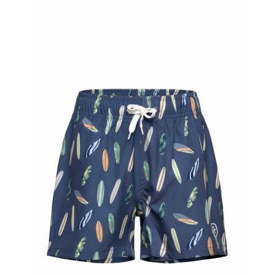 Color Kids Swim Shorts, Aop Marinblå