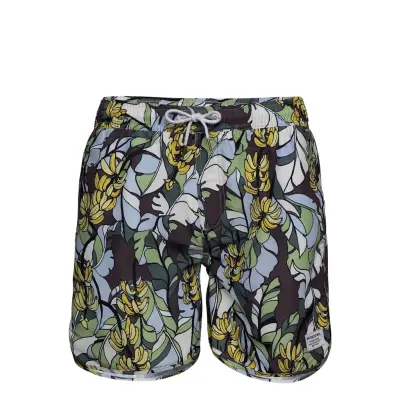 Swim Shorts Banana Leaves Badshorts Grön DEDICATED