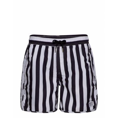 Swim Shorts Big Stripes Badshorts Vit DEDICATED