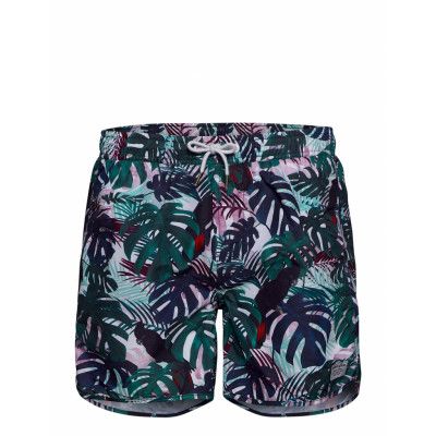 Swim Shorts Color Leaves Badshorts Grön DEDICATED