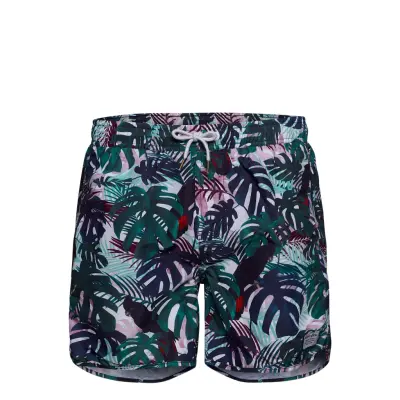 Swim Shorts Color Leaves Badshorts Grön DEDICATED