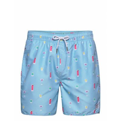 Swim Shorts Drinks Badshorts Blå DEDICATED
