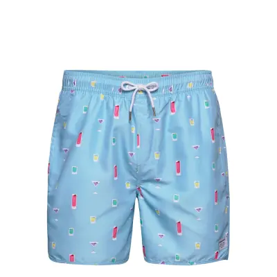 Swim Shorts Drinks Badshorts Blå DEDICATED