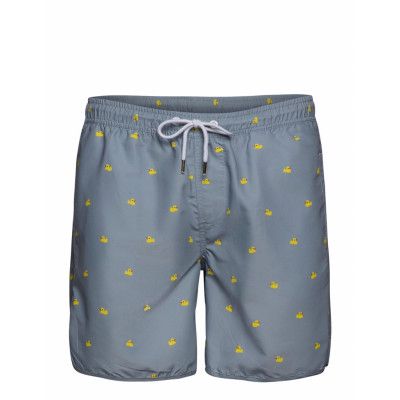 Swim Shorts Ducks Badshorts Blå DEDICATED
