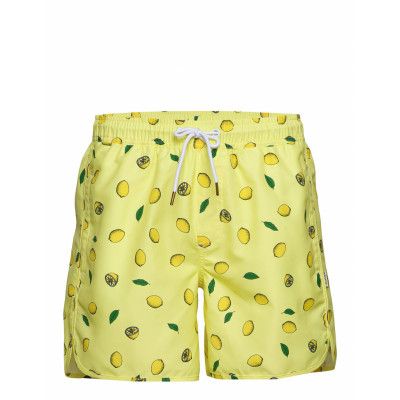 Swim Shorts Sandhamn Lemons Badshorts Gul DEDICATED