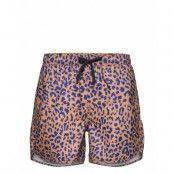 Swim Shorts Sandhamn Leopard Light Brown Badshorts Brun DEDICATED