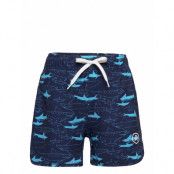 Swim Shorts Short Aop Badshorts Blå Color Kids